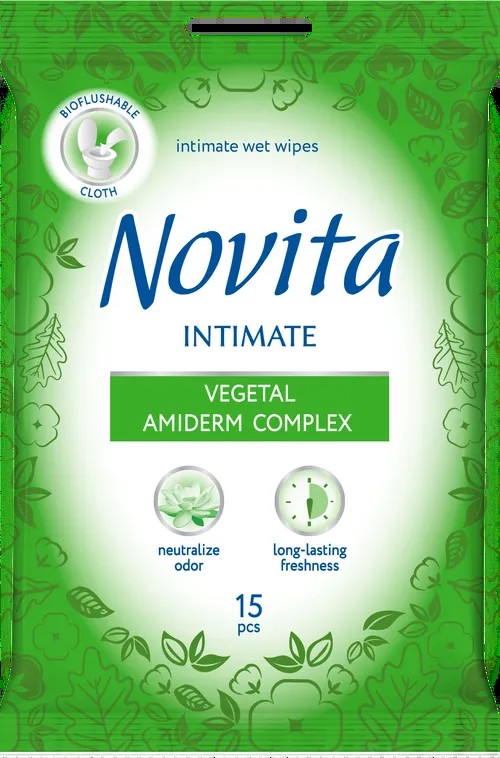 Novita Intimate Wet Wipes 15pcs